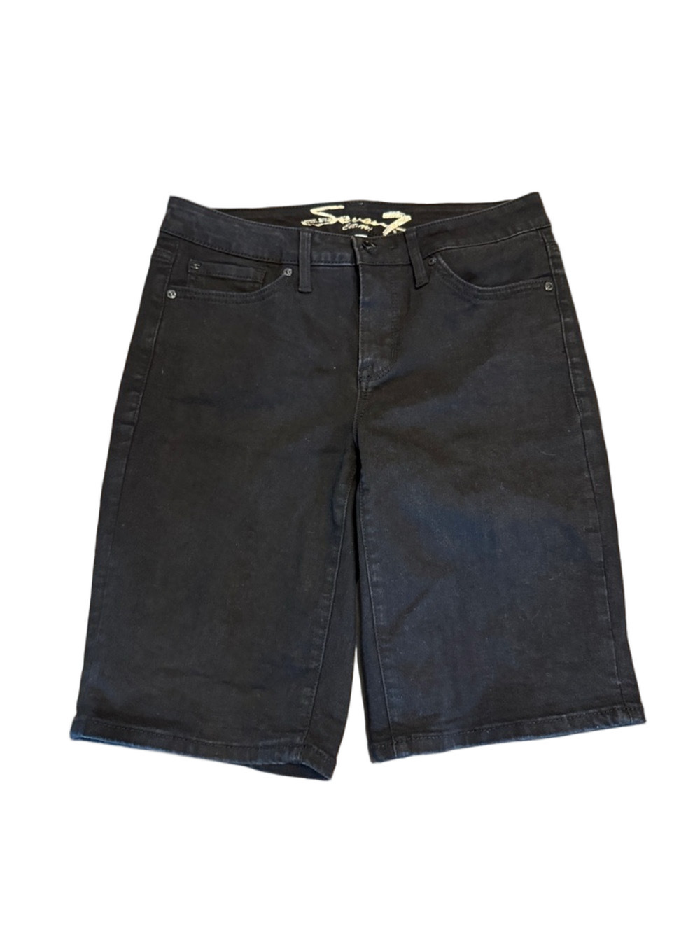 Seven 7 Black Women's Sunset Bermuda Shorts Size 6